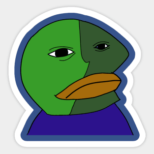 Pathetic Pepe Art Meme Sticker